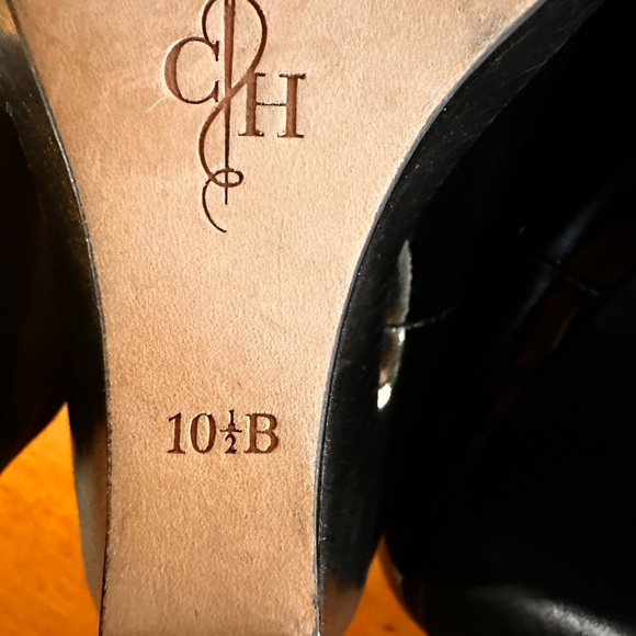Cole Haan
Black Patent Leather
Wedge Pumps
Size 10.5 
Medium Width - Picture 5 of 5